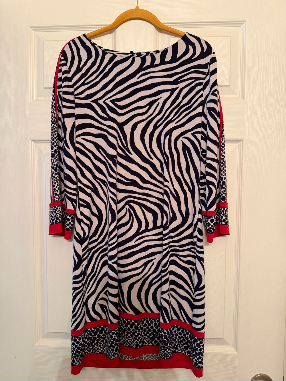 Michael Kors Zebra Print Long Sleeve Shift Dress